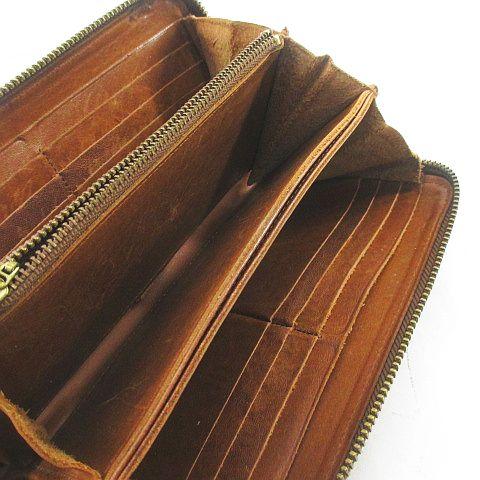 クレドラン CLEDRAN レザー ラウンドファスナー長財布 ブラウン 茶系 