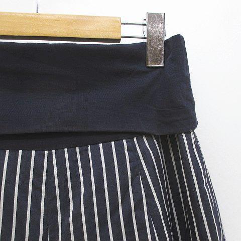 ブルネロクチネリ　ストライプ柄 ロングフレアスカート ネイビー ブルネロクチネリ BRUNELLO CUCINELLI GUNEX FOR DR72781 ストライプ柄