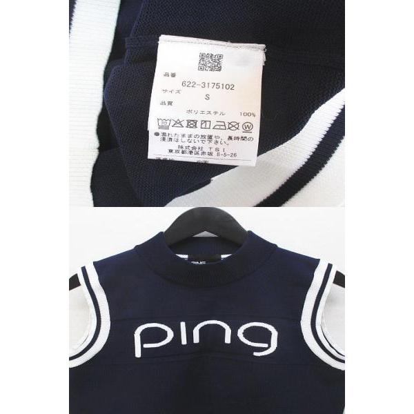 ピン PING ゴルフウェア セットアップ ニットウェア S 紺系 ネイビー