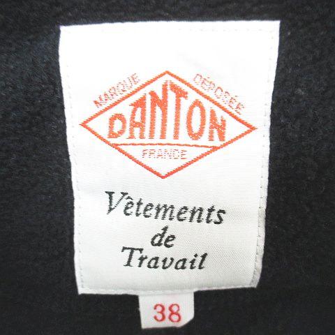 ダントン DANTON フリースジャケット ノーカラージャケット 38 黒系