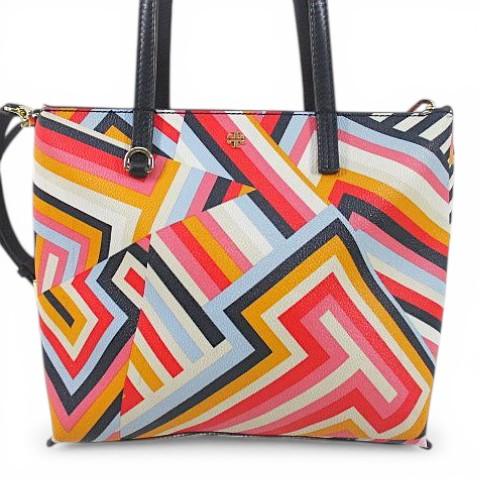 TORY BURCH トリーバーチ トートバッグ 編み込み マルチカラー TORY 