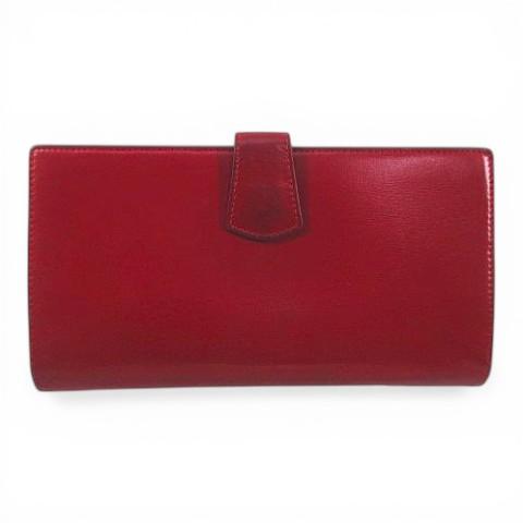 【美品】LOEWE ロエベ アナグラム 型押し 長財布 ブラック レッド レザー LOEWE（ロエベ） 長財布 フラップ 型押しロゴ レッド 赤 アナグラム