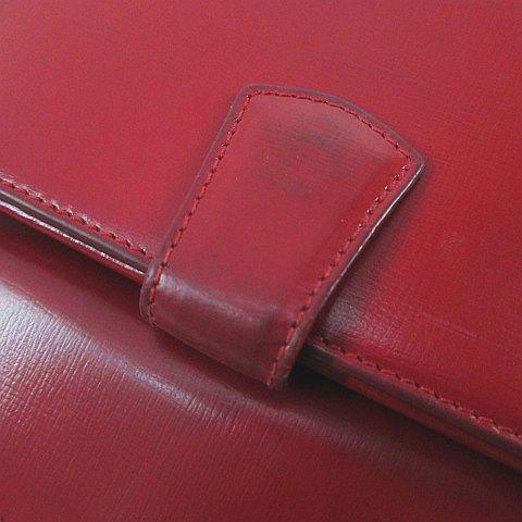 LOEWE（ロエベ） 長財布 フラップ 型押しロゴ レッド 赤 アナグラム 
