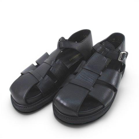 カミナンド caminando グルカサンダル 7 ブラック 黒系 レザー