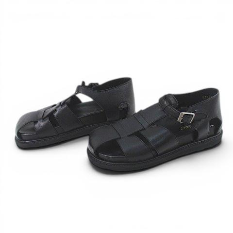 カミナンド caminando グルカサンダル 7 ブラック 黒系 レザー