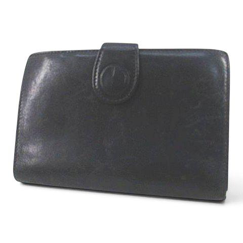 GUCCI（グッチ） GUCCI 2つ折り ガマ口 財布 ブラック 黒 レザー