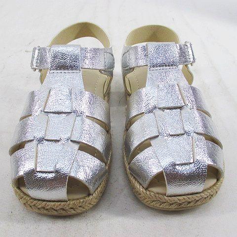ZARA（ザラ） グルカサンダル エスパドリーユ 24 (15cm) シルバー