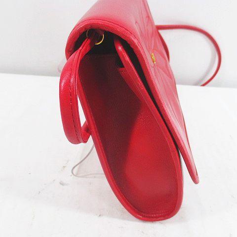 ニナリッチ NINA RICCI ショルダーバッグ ポシェット リボン レッド 赤 