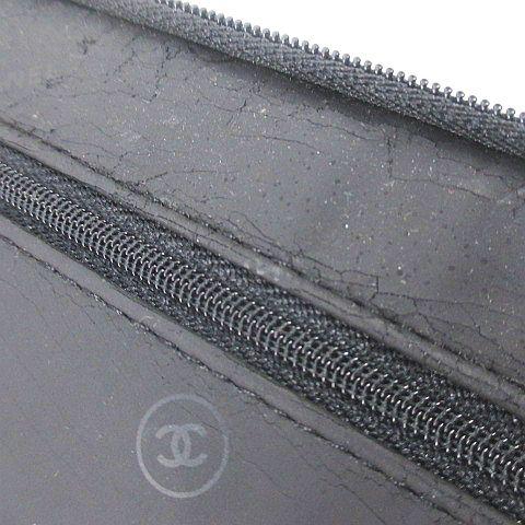 CHANEL（シャネル） メイクポーチ ブラック 黒 ツイードパイピング