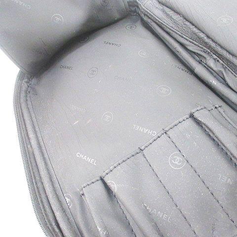 CHANEL（シャネル） メイクポーチ ブラック 黒 ツイードパイピング