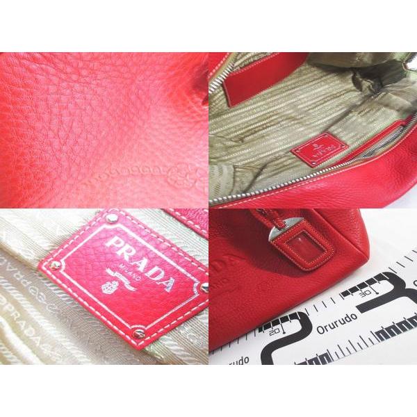 PRADA（プラダ） 型押しロゴ ミニボストンバッグ ハンドバッグ ロゴ