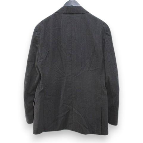 <美品>LARDINI ダークグレー ウール 春夏 ジャケット サイズ48 ラルディーニ LARDINI ウールジャケット 48 灰系 ダークグレー