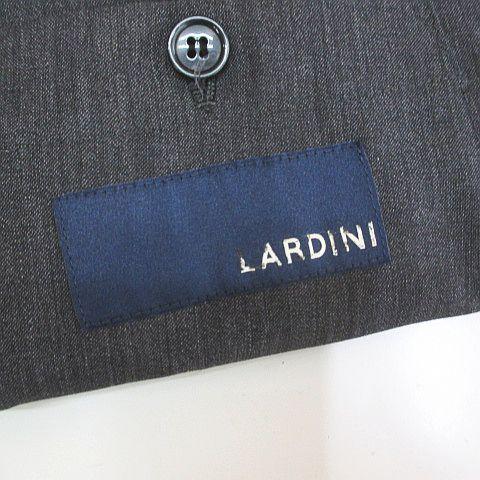 <美品>LARDINI ダークグレー ウール 春夏 ジャケット サイズ48 ラルディーニ LARDINI ウールジャケット 48 灰系 ダークグレー