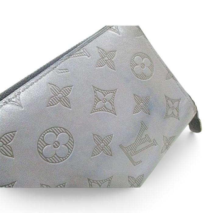 ルイヴィトン ジッピーウォレット ヴェルティカル シャドウ M81384 グレー LOUIS VUITTON（ルイ・ヴィトン） モノグラム シャドウ ヴェルティカル