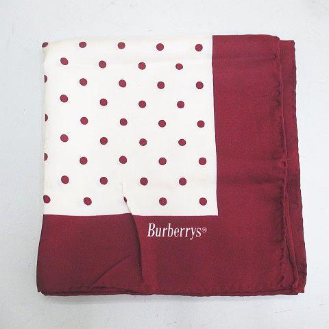 バーバリーズ Burberrys スカーフ 水玉 ドット 白系 ホワイト ロゴ