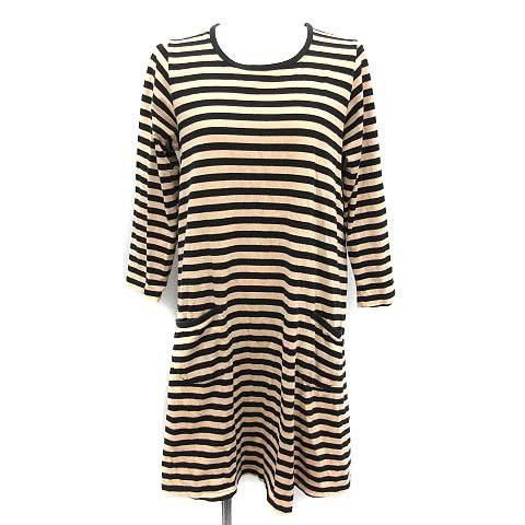 中古 マリメッコ Marimekko ワンピース ミニ コットン ボーダー カットソー 七分袖 160 ベージュ 黒 Ym レディース ベクトル 古着 081 ブランド古着販売のベクトル 通販 Yahoo ショッピング