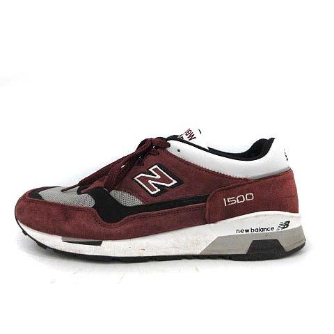 中古 ニューバランス New Balance M1500prw スニーカー ローカット スエード イングランド製 Us9 27cm エンジ色 白 グレー Ym D メンズ ベクトル 古着 081 ブランド古着販売のベクトル 通販 Yahoo ショッピング