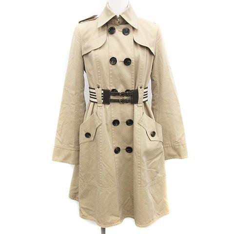 中古 バーバリーブルーレーベル Burberry Blue Label トレンチコート ベルト リボンベルト 裏地チェック 40 L ベージュ レディース ベクトル 古着 081 ブランド古着販売のベクトル 通販 Yahoo ショッピング