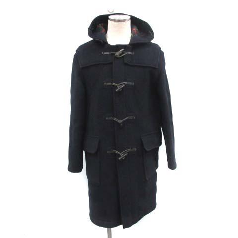 中古 グローバーオール Gloverall ダッフルコート ロング ウール 裏地チェック 38 M 紺 ネイビー 赤 レッド 緑 グリーン Kt メンズ ベクトル 古着 081 ブランド古着販売のベクトル 通販 Yahoo ショッピング