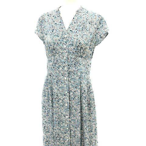 中古 イエナ Iena 19ss ワンピース ロング 半袖 花柄 36 水色 ブルー G レディース ベクトル 古着 081 ブランド古着販売のベクトル 通販 Yahoo ショッピング