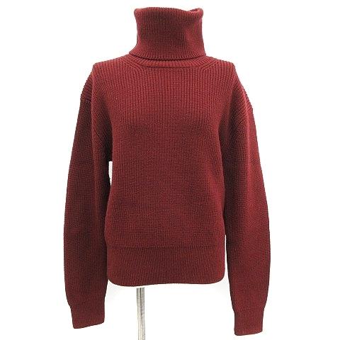 国際ブランド 中古 エーピーストゥディオ Ap Studio 19aw ショートボリュームタートルプルオーバーニット 長袖 リブ編み ウール ボルドー レディース ベクトル 古着 クライマックスセール Newmatic Ae