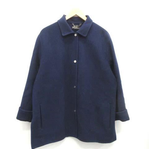 格安即決 サルヴァトーレフェラガモ Salvatore Ferragamo I48 M ステンカラーコート ショート丈 ウール 紺 ネイビー Tk メンズ ベクトル 古着 国際ブランド Atempletonphoto Com
