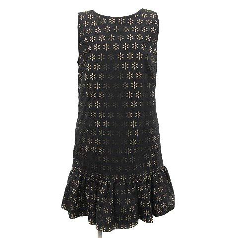 中古 レッド ヴァレンティノ Red Valentino ワンピース ミニ ノースリーブ 花柄 カットワーク 44 L 黒 ブラック 茶 Ym レディース ベクトル 古着 081 ブランド古着販売のベクトル 通販 Yahoo ショッピング