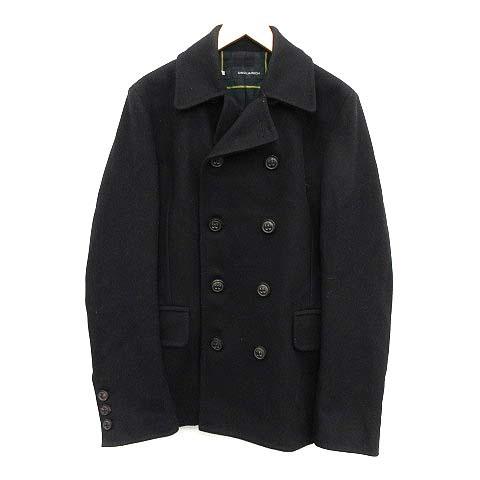 最も優遇 ディースクエアード Dsquared2 ピーコート Pコート 裏地チェック ショート丈 ウール 50 L 黒 ブラック Kh メンズ ベクトル 古着 売り切れ必至 Mentoriaretomada Com Br