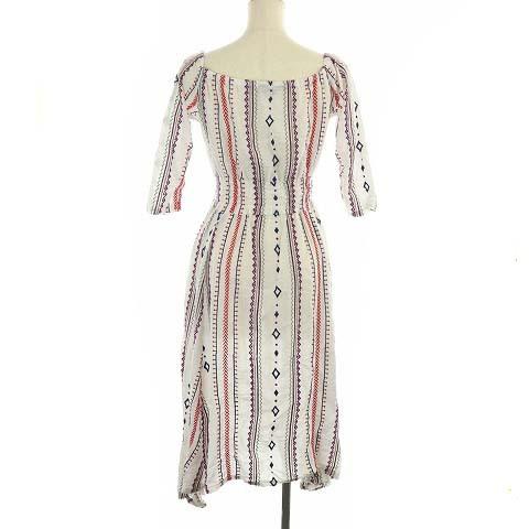 中古 ヴェルニカ Velnica ワンピース ロング 七分袖 刺繍 白 ホワイト 赤 レッド Nm レディース ベクトル 古着 081 ブランド古着販売のベクトル 通販 Yahoo ショッピング