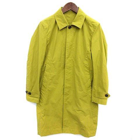 中古 アタッチメント Attachment ステンカラーコート ナイロン コットン ミドル丈 ロング 1 S カーキ グリーン 緑 G メンズ 22正規激安