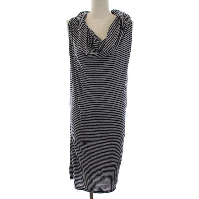 フォーティーファイブアールピーエム 45r 45rpm ワンピース ロング ノースリーブ オフタートル ボーダー 0 紺 グレー レディース 081 ブランド古着販売のベクトル 通販 Yahoo ショッピング