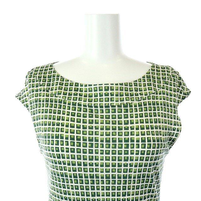 中古 トリーバーチ TORY BURCH ワンピース ひざ丈 ノースリーブ シルク