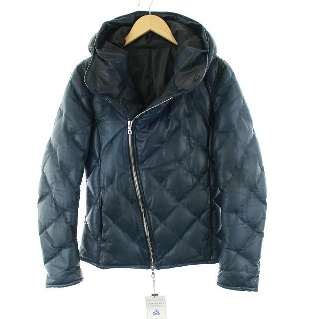 中古 イサムカタヤマバックラッシュ カンガルーレザー ダウンジャケット アウター フード ジップアップ 1 S 紺 ネイビー 1363 02 メンズ ベクトル 古着 081 ブランド古着販売のベクトル 通販 Yahoo ショッピング