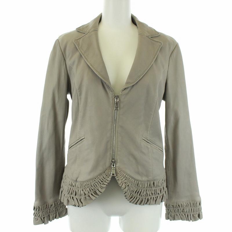 中古 エンポリオアルマーニ EMPORIO ARMANI レザージャケット ライダースジャケット ジップアップ ギャザー 40 M ベージュ /BM レディース 【ベクトル 古着】 :081-102201210087:ブランド古着販売のベクトル - 通販 - Yahoo!ショッピング 中古 エンポリオアルマーニ EMPORIO ARMANI レザージャケット ライダースジャケット ジップアップ ギャザー 40 M ベージュ /BM レディース 【ベクトル 古着】 :081-102201210087:ブランド古着販売のベクトル - 通販 - Yahoo!ショッピング