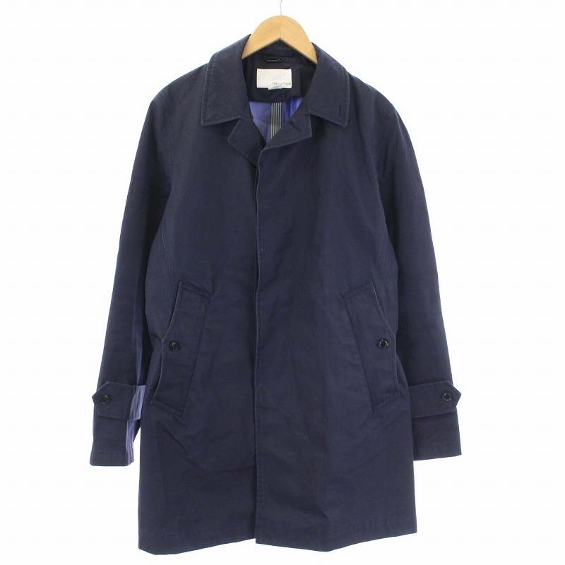 中古 ナナミカ Nanamica Gore Tex Soutien Collar Coat ステンカラーコート スプリングコート 春アウター M 紺 ネイビー Tk メンズ 代引不可