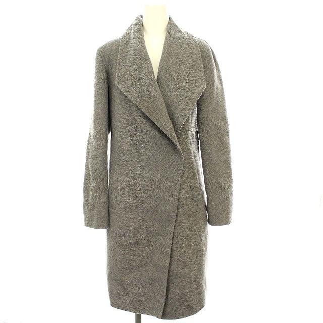 中古 アルマーニ ジーンズ Armani Jeans コート ロングコート チェスターコート ショールカラー 36 S グレー G レディース 大切な