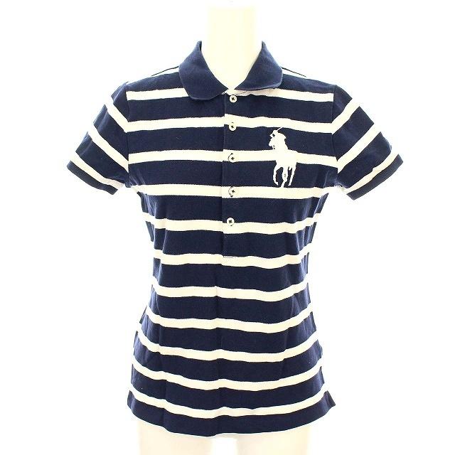 中古 ラルフローレン Ralph Lauren ポロシャツ ビッグポニー 半袖 ボーダー 鹿の子 S ネイビー 紺 G レディース ベクトル 古着 081 ブランド古着販売のベクトル 通販 Yahoo ショッピング