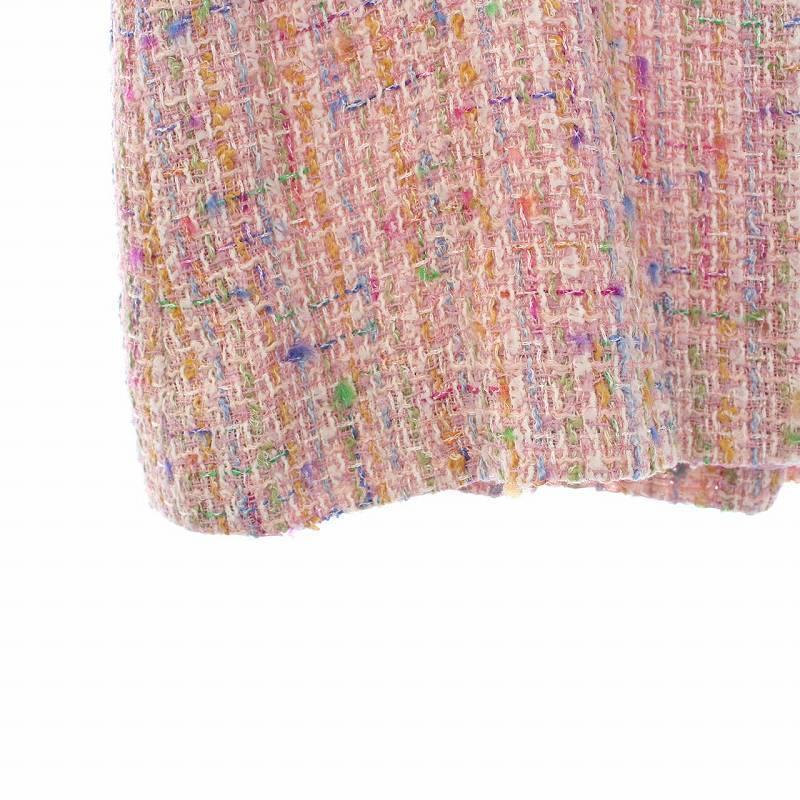 中古 シャネル CHANEL 02P ヴィンテージ ツイード フレアスカート ひざ