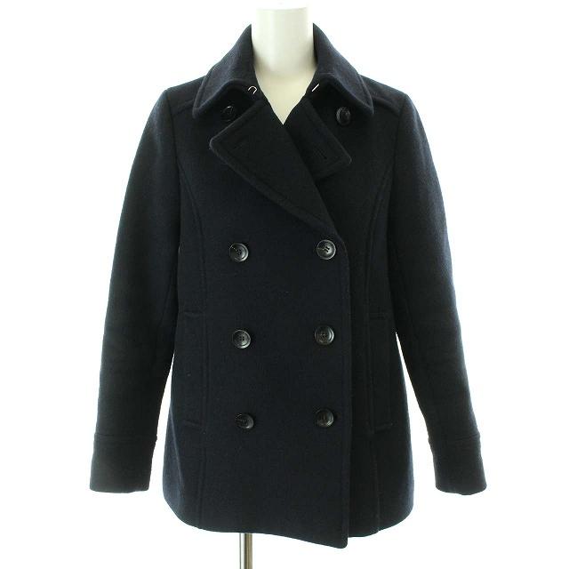 86 Off 中古 ナチュラルビューティーベーシック Natural Beauty Basic ピーコート Pコート ショート ウール S 紺 ネイビー Nn レディース ベクトル 古着