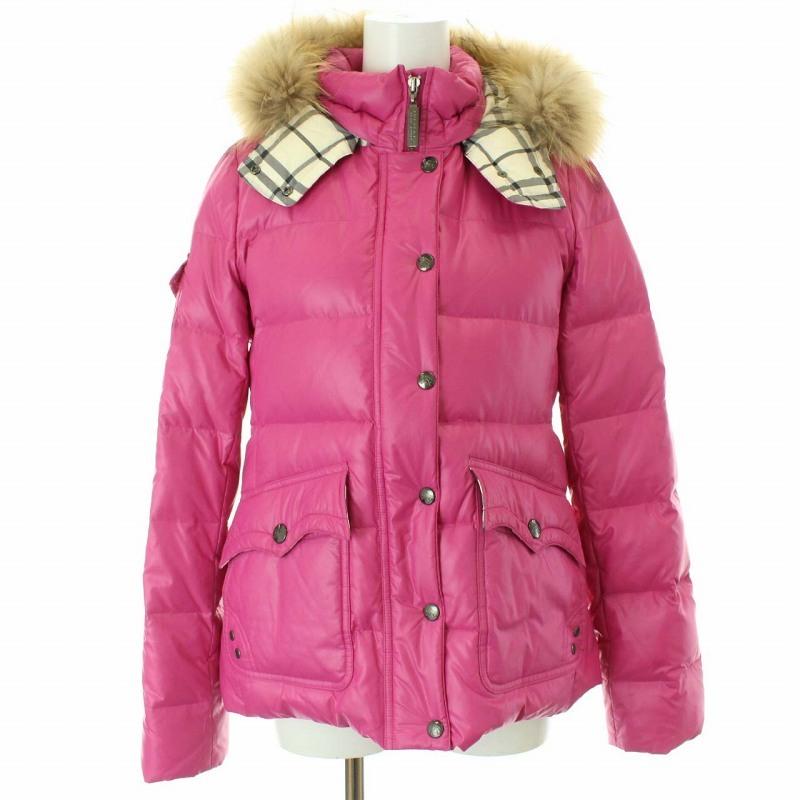 BURBERRY BLUE LABELピンク ダウンジャケット ファー付き 【公式通販】