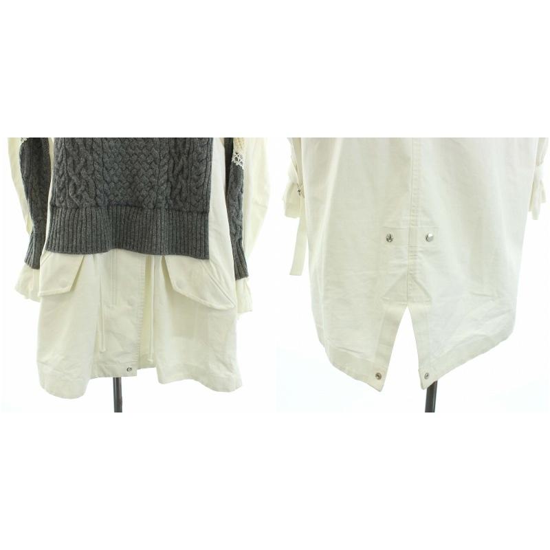 中華のおせち贈り物 ひざ丈 ワンピース モッズコート ニット切替 16aw Sacai サカイ 中古 長袖 古着 ベクトル レディース Tk グレー ホワイト 白 S 1 ドッキング ワンピース Www Maketheleapcoaching Com