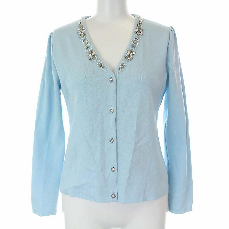 エリザ ELISA 近年モデル カーディガン ニット ビジュー Vネック 長袖