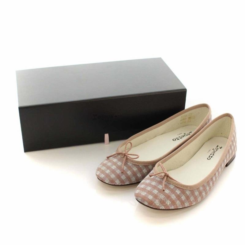 中古 未使用品 レペット Repetto バレエシューズ フラット ラメ