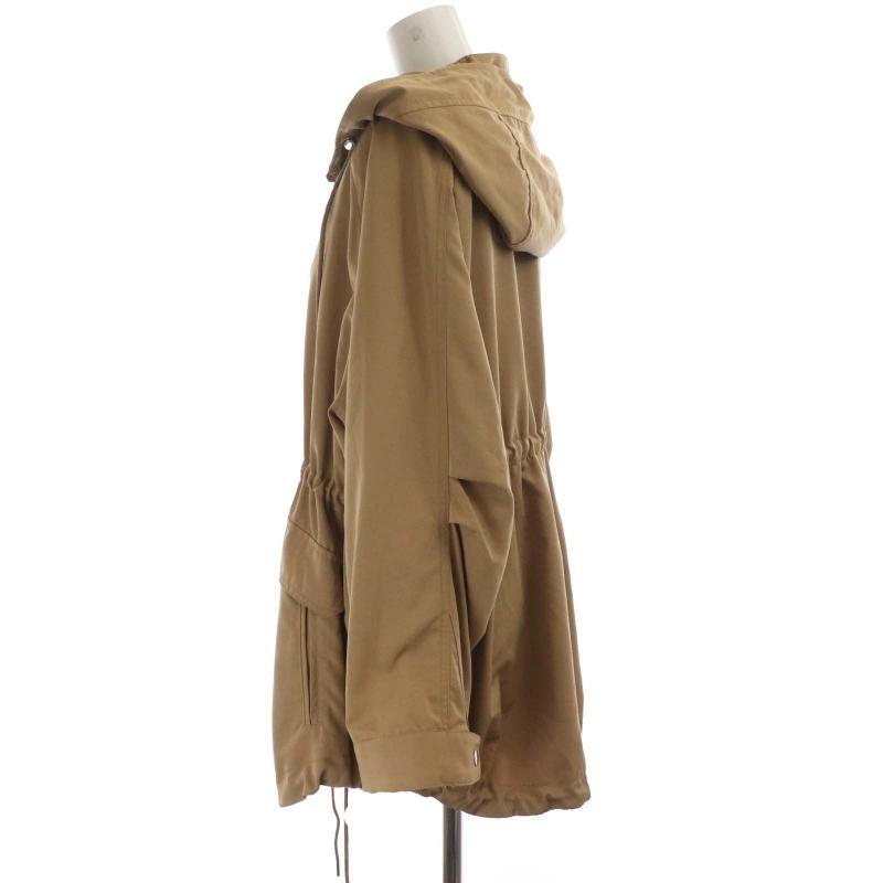 中古 ナノユニバース 38 M St Nano Universe ジップアップ ジャケット ベージュ レディース 撥水加工マウンテンパーカー 比翼 花粉バリア 世界有名な Nano