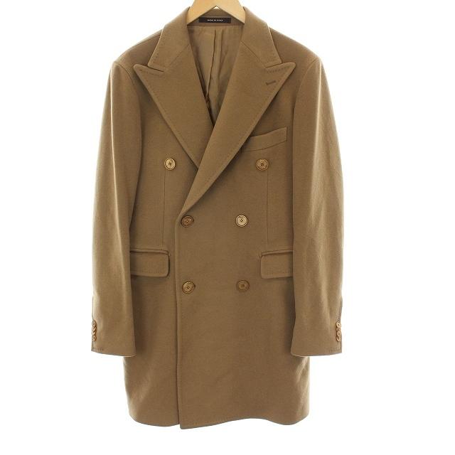中古 タリアトーレ liatore カシミヤ100 ダブル チェスターコート アウター ハーフ丈 46 R S キャメル ベージュ Kh メンズ 最大43 Offクーポン