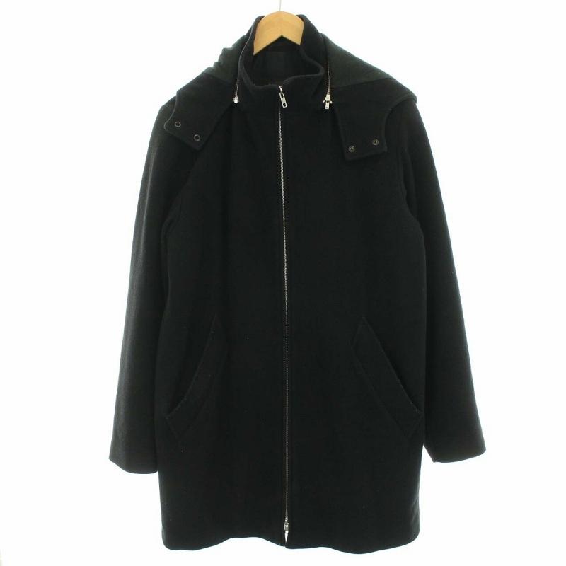 贅沢品 Agnes b. ジップアップ コート フード取り外し可 homme ステン