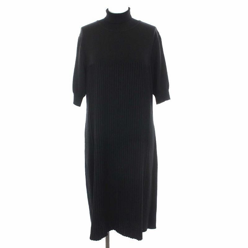 中古 ダックス Daks ニット ワンピース ひざ丈 プリーツ 半袖 黒 ブラック Ym レディース ベクトル 古着 081 ブランド古着販売のベクトル 通販 Yahoo ショッピング