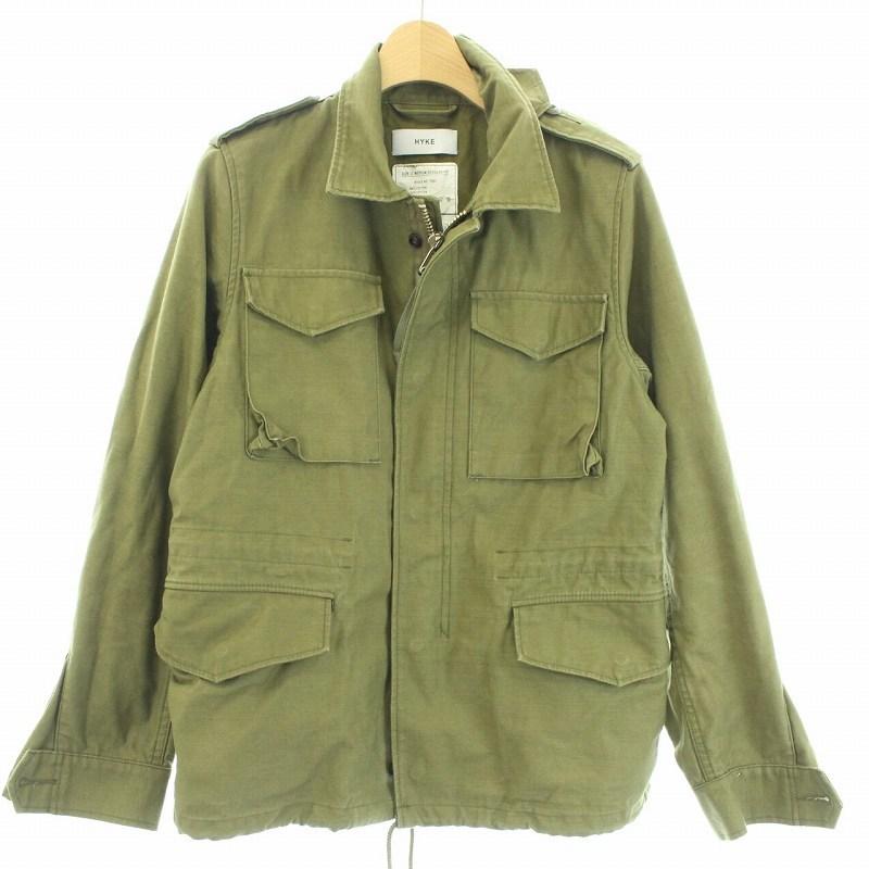 中古 ハイク Hyke フィールドジャケット M 51 Field Jacket ミリタリージャケット 春アウター 2 M カーキ Tk レディース お買い得