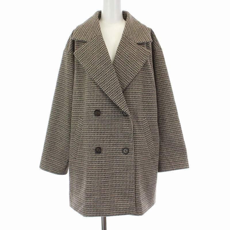 中古 グローバルワーク Global Work チェスターコート ダブル ロング 千鳥格子 アウター M ベージュ ブラウン 黒 Ym レディース ベクトル 古着 081 ブランド古着販売のベクトル 通販 Yahoo ショッピング