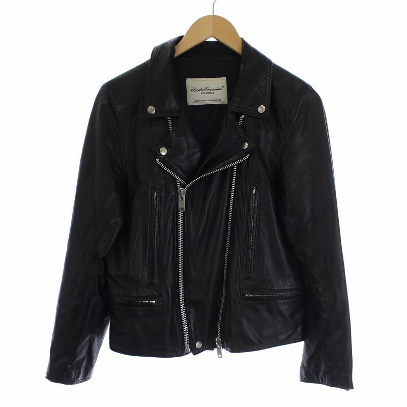 中古 アンダーカバー Undercover メンズファッション ダブルライダースジャケット レザージャケット 日本製 1 アンダーカバー S ベクトル 黒 ブラック Bm メンズ ベクトル 古着 081 ブランド古着販売のベクトル 正規品 送料込
